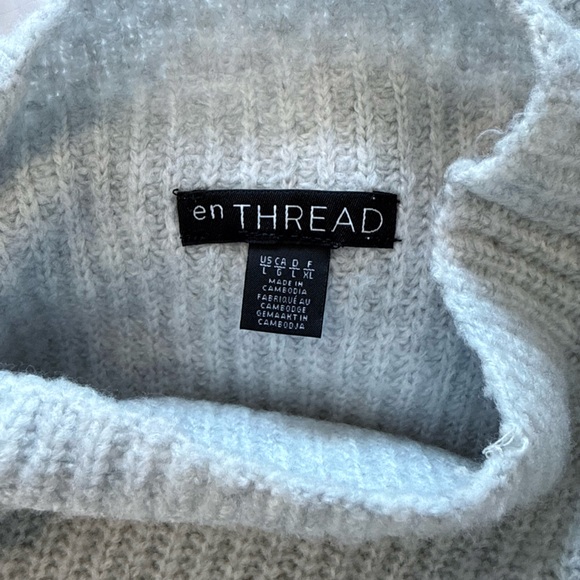 En Thread Cozy Mockneck Gray Sweater - Picture 2 of 6